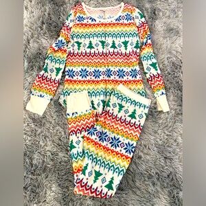 Old Navy rainbow fair isle pajamas.